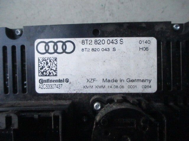 2005 AUDI A4 AC HEATER CLIMATE CONTROL UNIT 8T2820043S