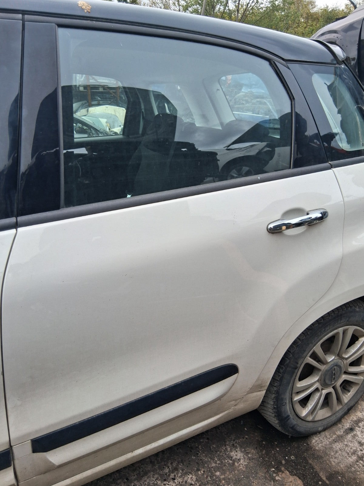 2019 FIAT 500L URBAN NSR PASSENGER SIDE REAR BARE DOOR WHITE BIANCO GELATO 934/A