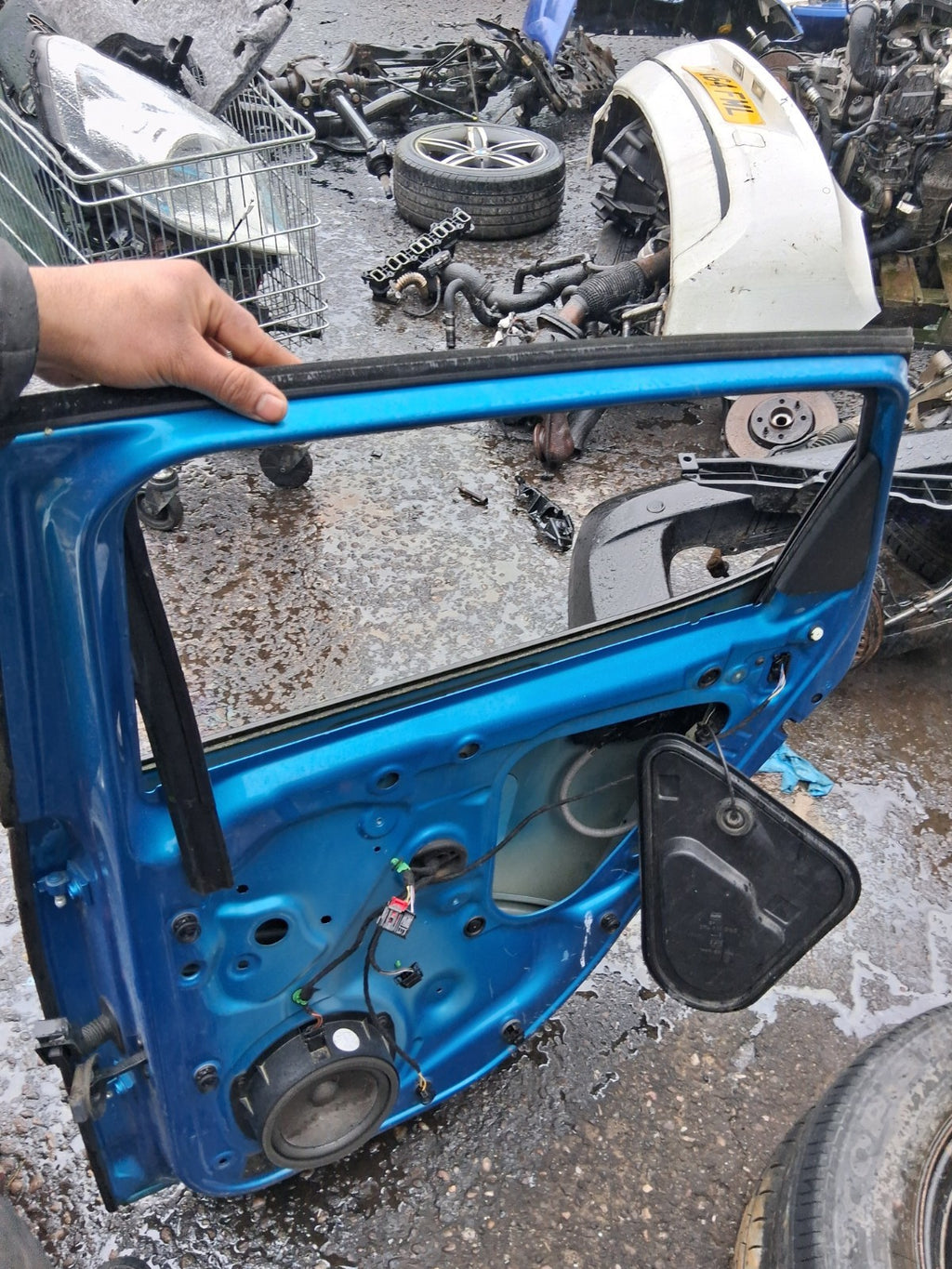 2017 SEAT LEON MK3 OSR DRIVER SIDE REAR RIGHT BARE DOOR AZUL ALOR LW5N