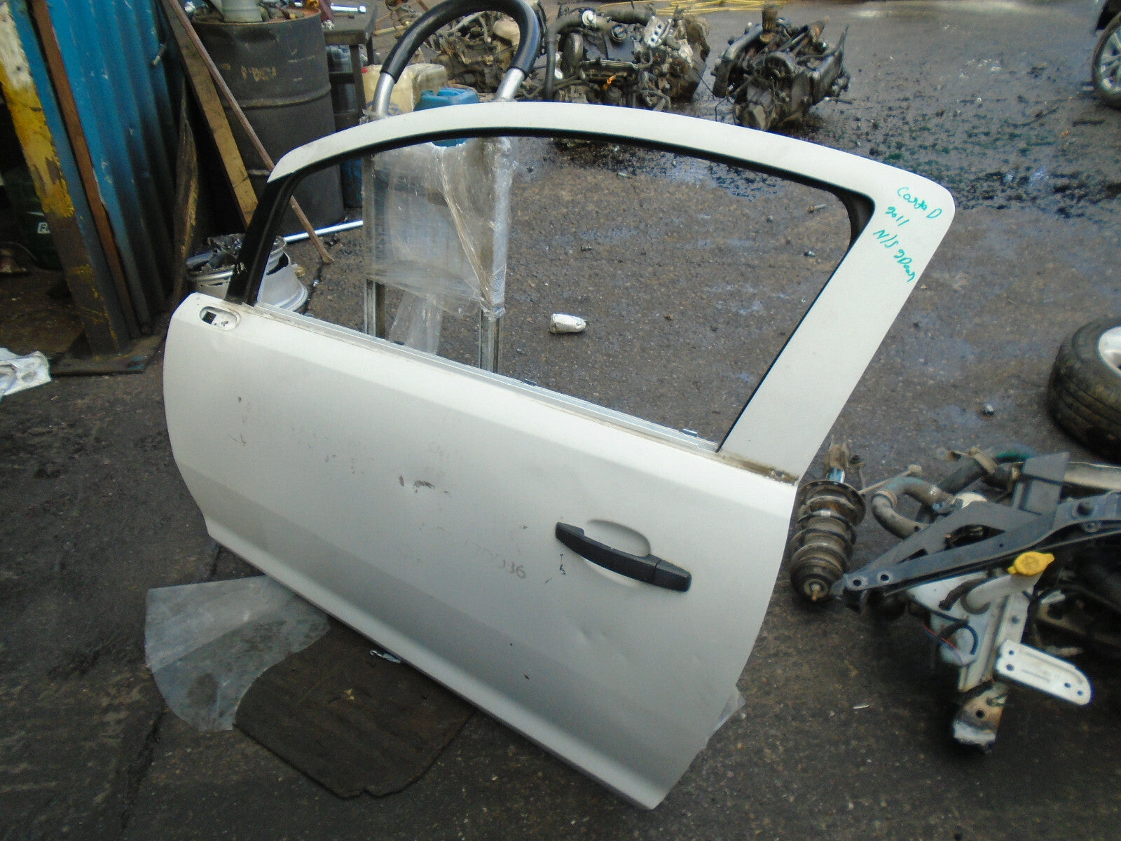 VAUXHALL CORSA D 2011 3 DOOR NS PASSENGER SIDE BARE DOOR WHITE