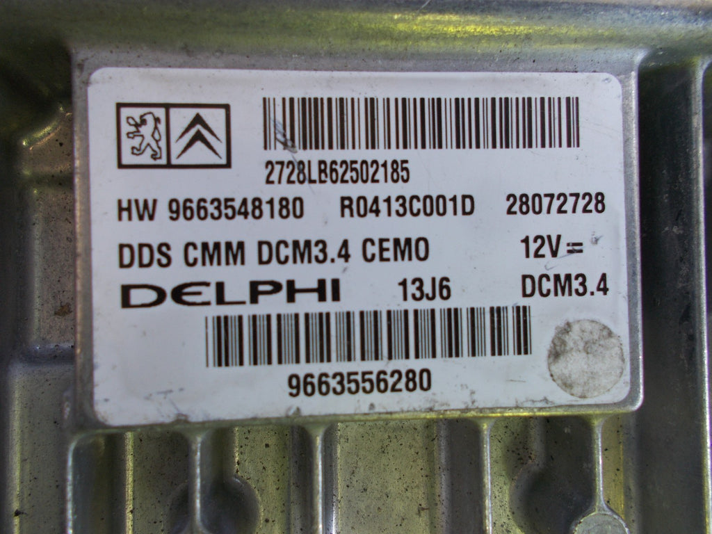 PEUGEOT 407 2.0 HDI DIESEL ENGINE ECU 9663556280
