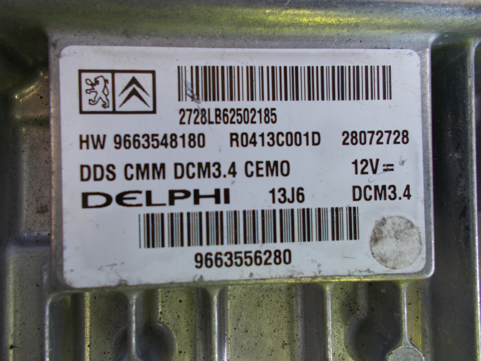 PEUGEOT 407 2.0 HDI DIESEL ENGINE ECU 9663556280