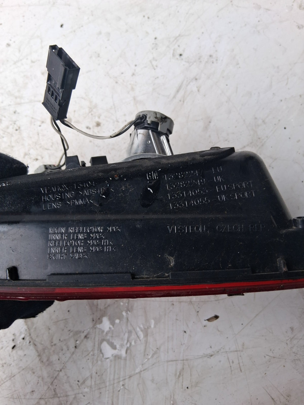 VAUXHALL ASTRA J 2013 NSR NEAR LEFT PASSENGER SIDE TAIL LIGHT 366900804