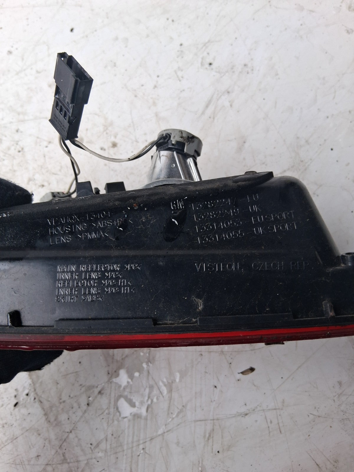 VAUXHALL ASTRA J 2013 NSR NEAR LEFT PASSENGER SIDE TAIL LIGHT 366900804