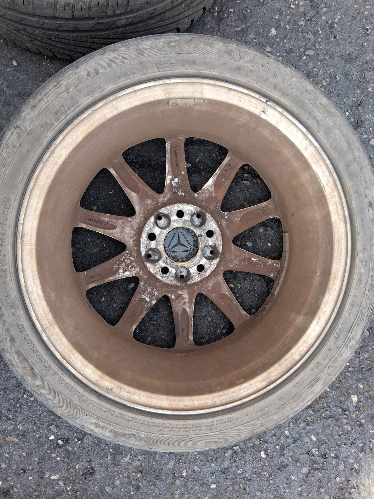 2008 MERCEDES B CLASS W245 17 INCH ALLOY WHEEL WITH TYRE 215/45R17