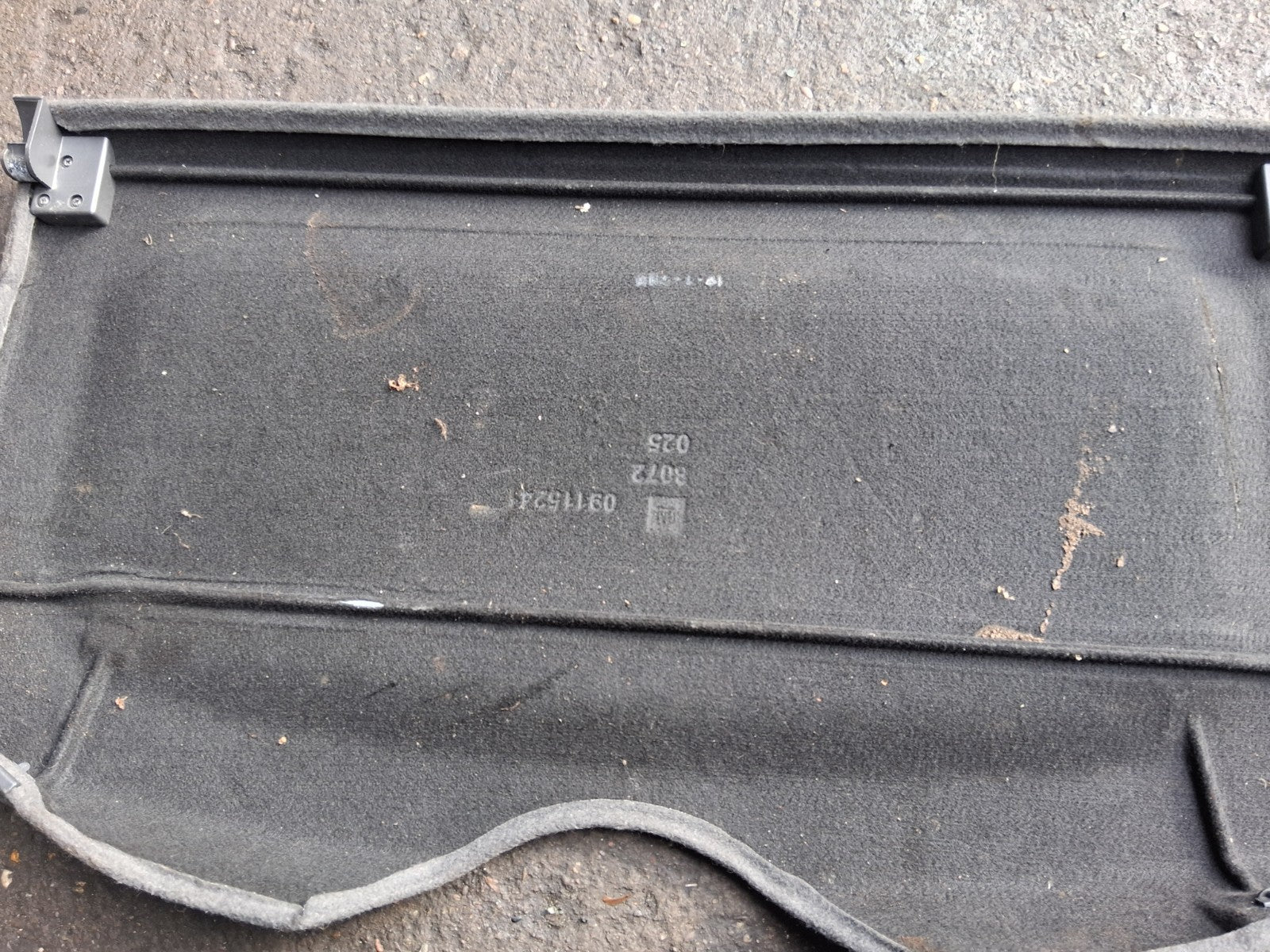 2005 VAUXHALL CORSA C REAR STORAGE LOAD COVER PARCEL SHELF 09115241