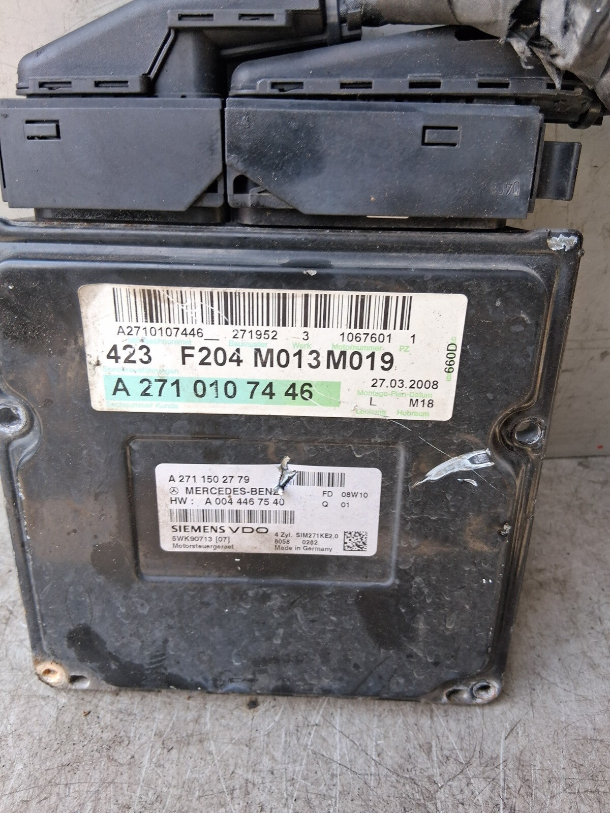 MERCEDES BENZ C CLASS W203 2006 ECU ENGINE CONTROL UNIT A2711502779