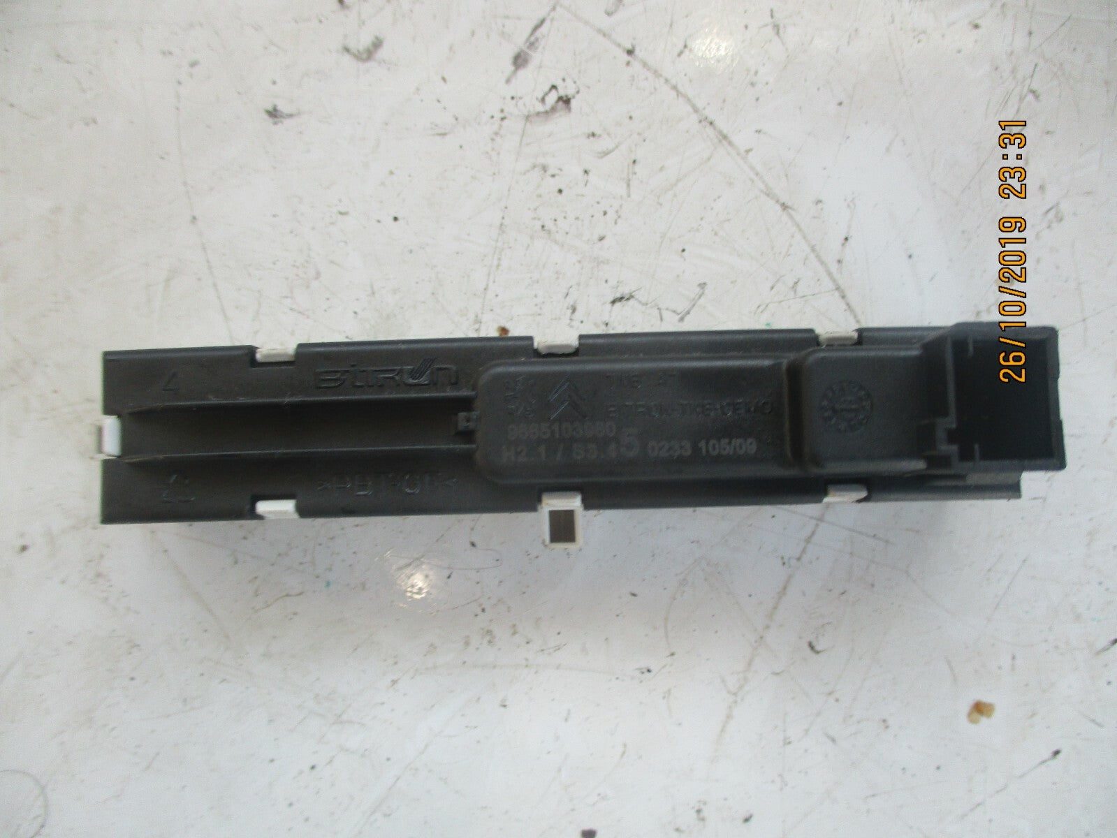 PEUGEOT 207 2009 SEAT BELT AIRBAG WARNING LIGHTS DISPLAY PANEL 9665103980