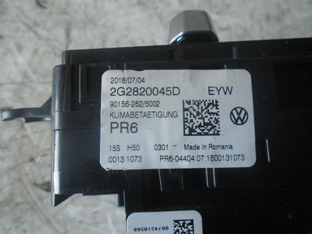 VOLKSWAGEN POLO 2019 MK6 AW CLIMATE CONTROL PANEL HEATER SWITCHES 2G2820045D