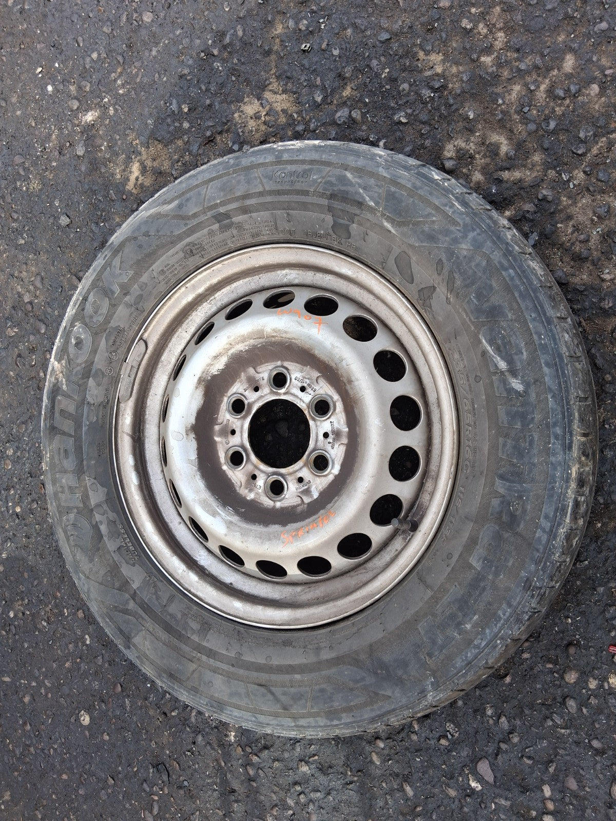 2020 MERCEDES BENZ SPRINTER W907 16 INCH STEEL WHEEL WITH TYRE 235/65R16