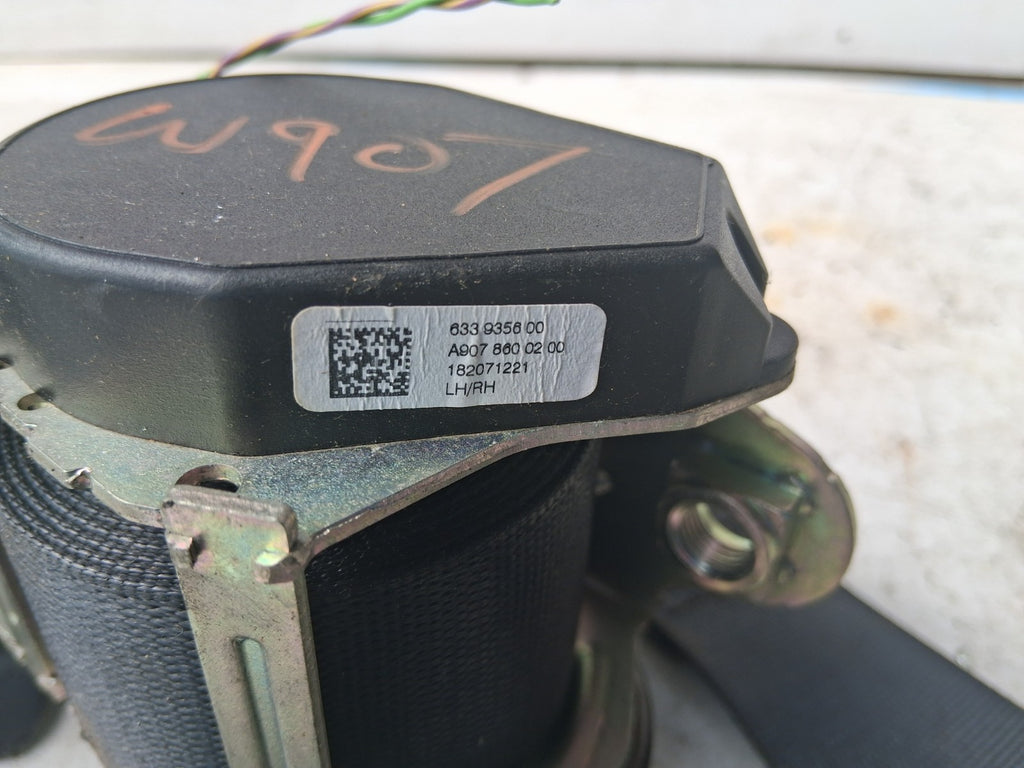 2018 MERCEDES SPRINTER W907 OSF DRIVER SIDE FRONT RIGHT SEAT BELT A9078600200