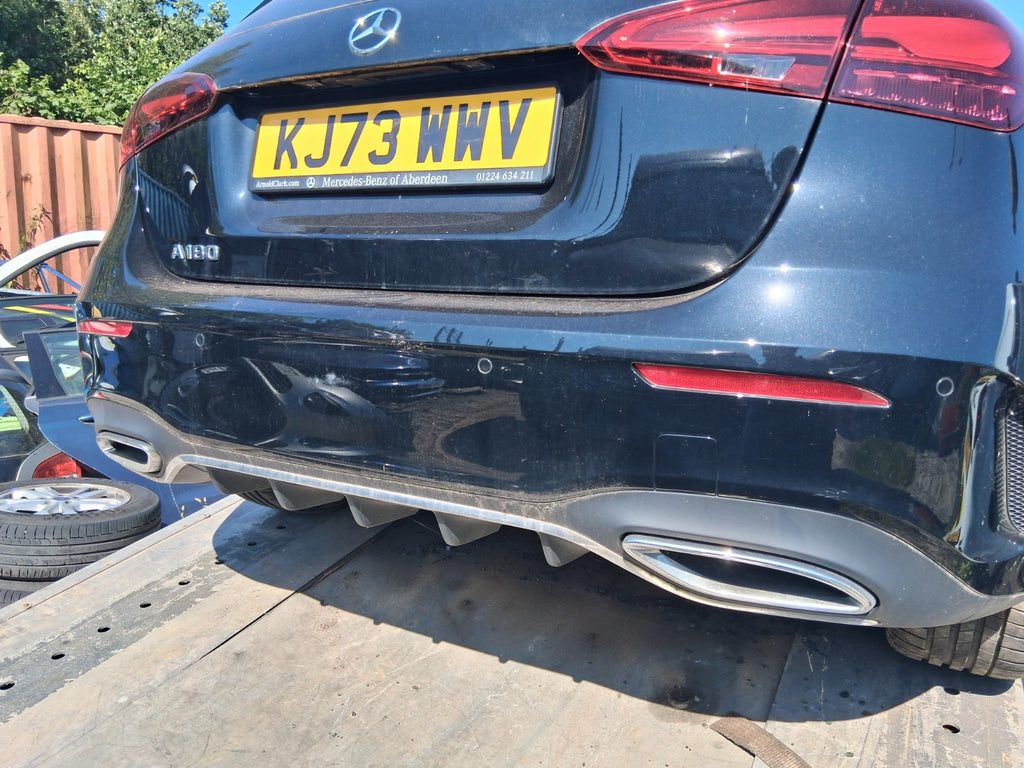 2023 MERCEDES A CLASS AMG W177 HATCHBACK REAR COMPLETE BUMPER COSMOS BLACK 191