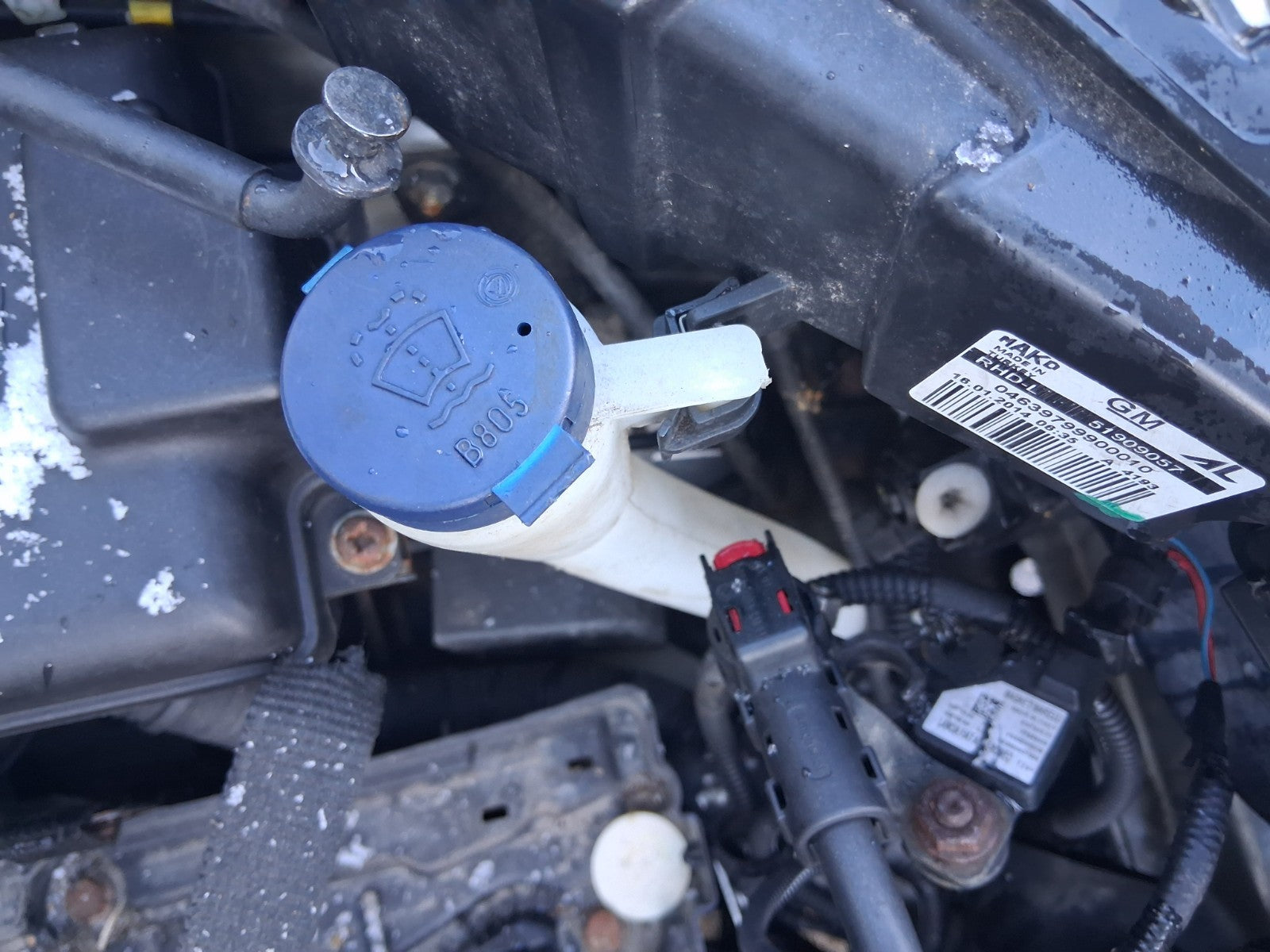 2015 VAUXHALL COMBO D 1.2 DIESEL FRONT WINDSCREEN WASHER BOTTLE RESERVOIR