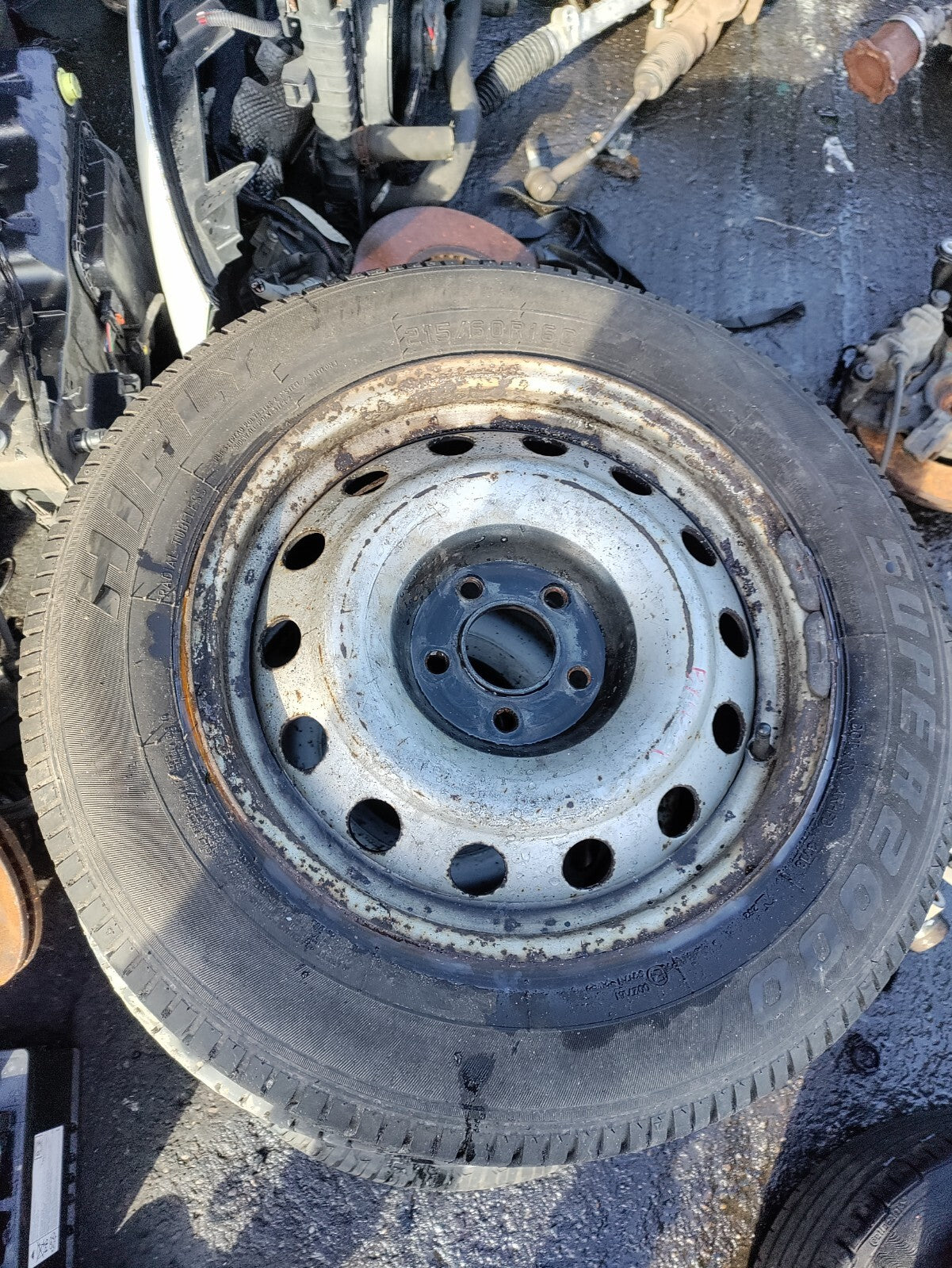 2007 PEUGEOT EXPERT MK2 16 INCH STEEL WHEEL WITH TYRE 215/60R16