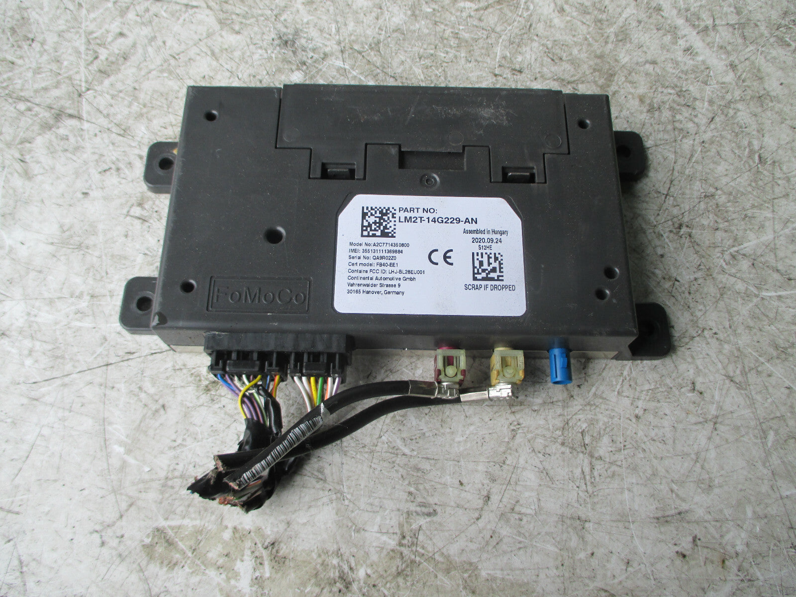 FORD GALAXY MK4 2020 MOBILE RECEIVER TRANSCEIVER ECU MODULE LM2T-14G229-AN