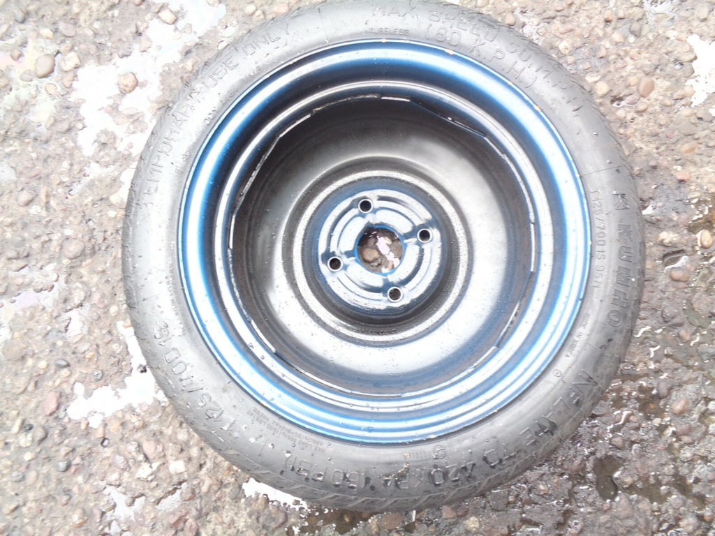 CHEVROLET TACUMA 15 INCH STEEL WHEEL WITH TYRE 4 STUD T125/70D15