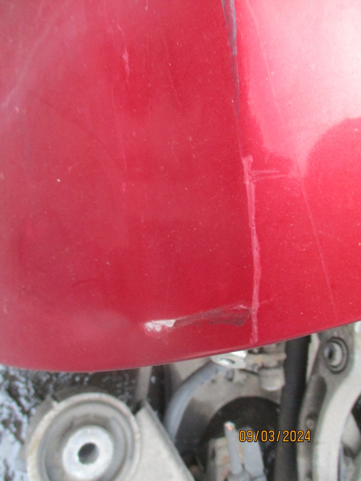 FIAT GRANDE PUNTO 2007 5 DOOR OSF DRIVER SIDE FRONT COMPLETE DOOR RED 163