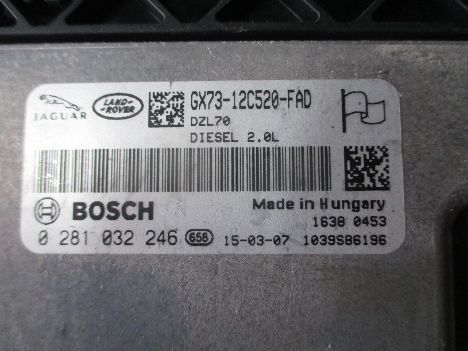 JAGUAR XE X760 2016 2.0 DIESEL ENGINE ECU GX7312C520FAD