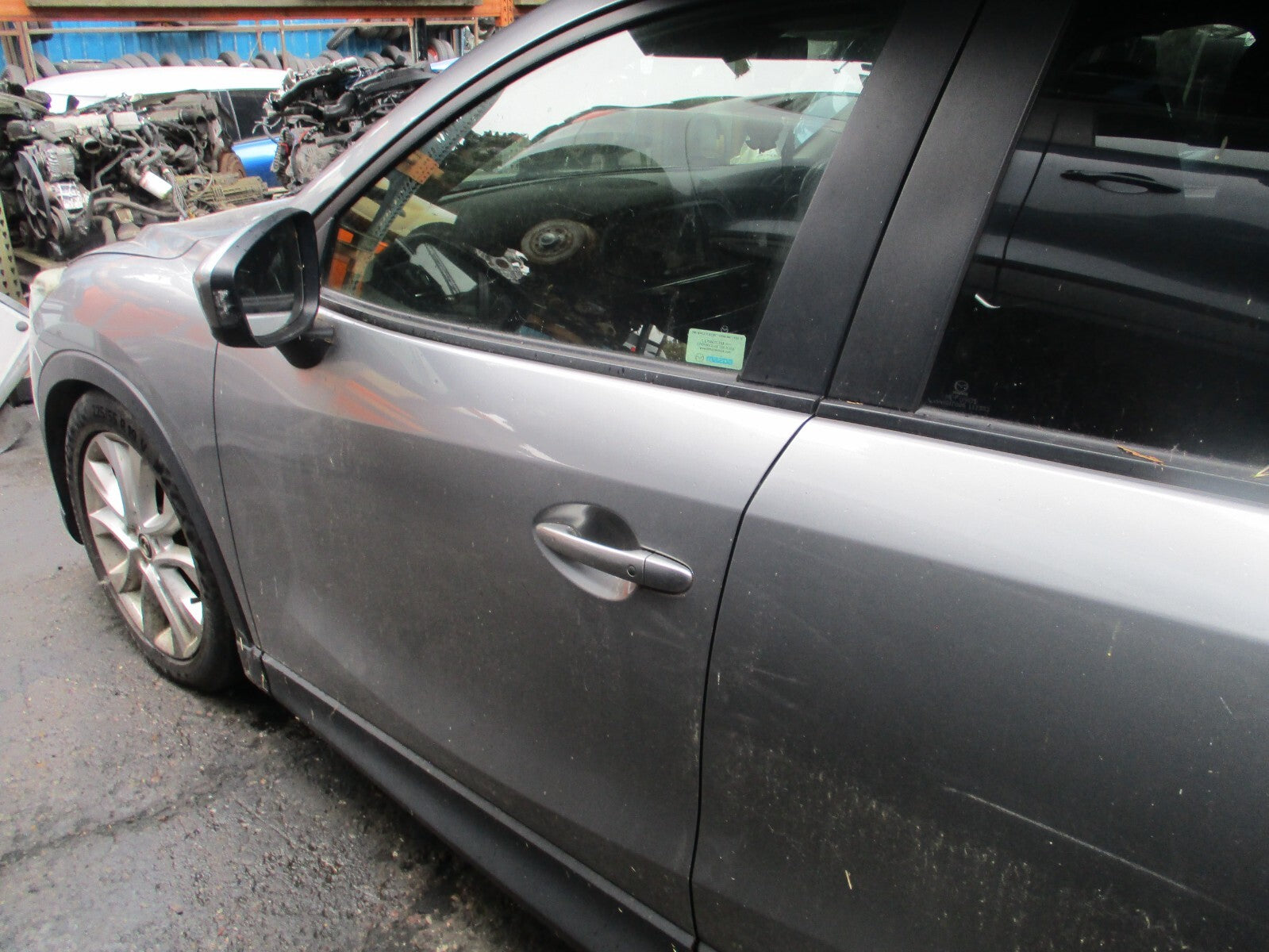 2013 MAZDA CX 5 MK1 NSF PASSENGER SIDE FRONT BARE DOOR LIQUID SILVER P38