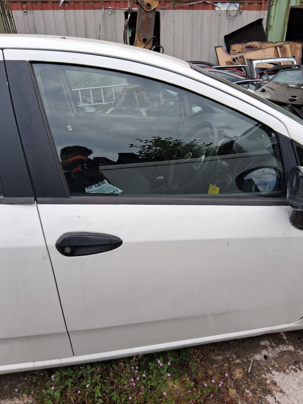 2014 FIAT PUNTO FACELIFT 5 DOOR MK3 OSF BARE DRIVER SIDE FRONT RIGHT DOOR WHITE