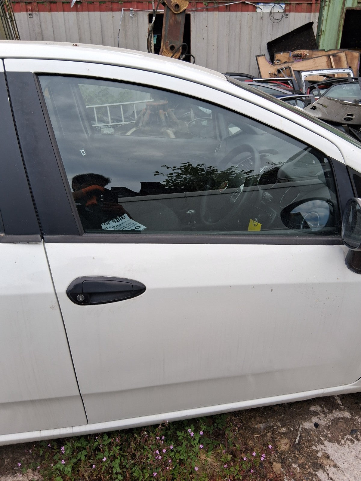 2014 FIAT PUNTO FACELIFT 5 DOOR MK3 OSF BARE DRIVER SIDE FRONT RIGHT DOOR WHITE
