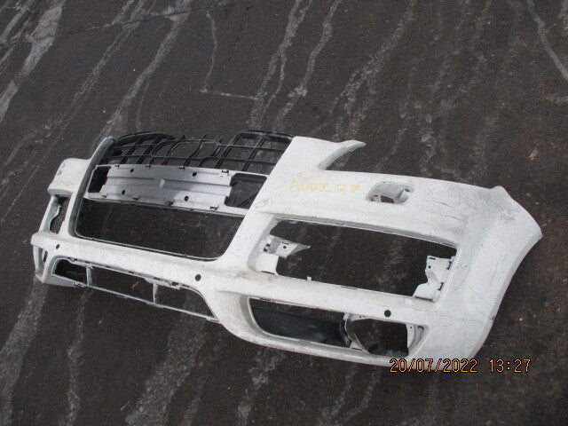 AUDI Q7 MK1 2009 S LINE FRONT BARE BUMPER IN WHITE 4L0807437D