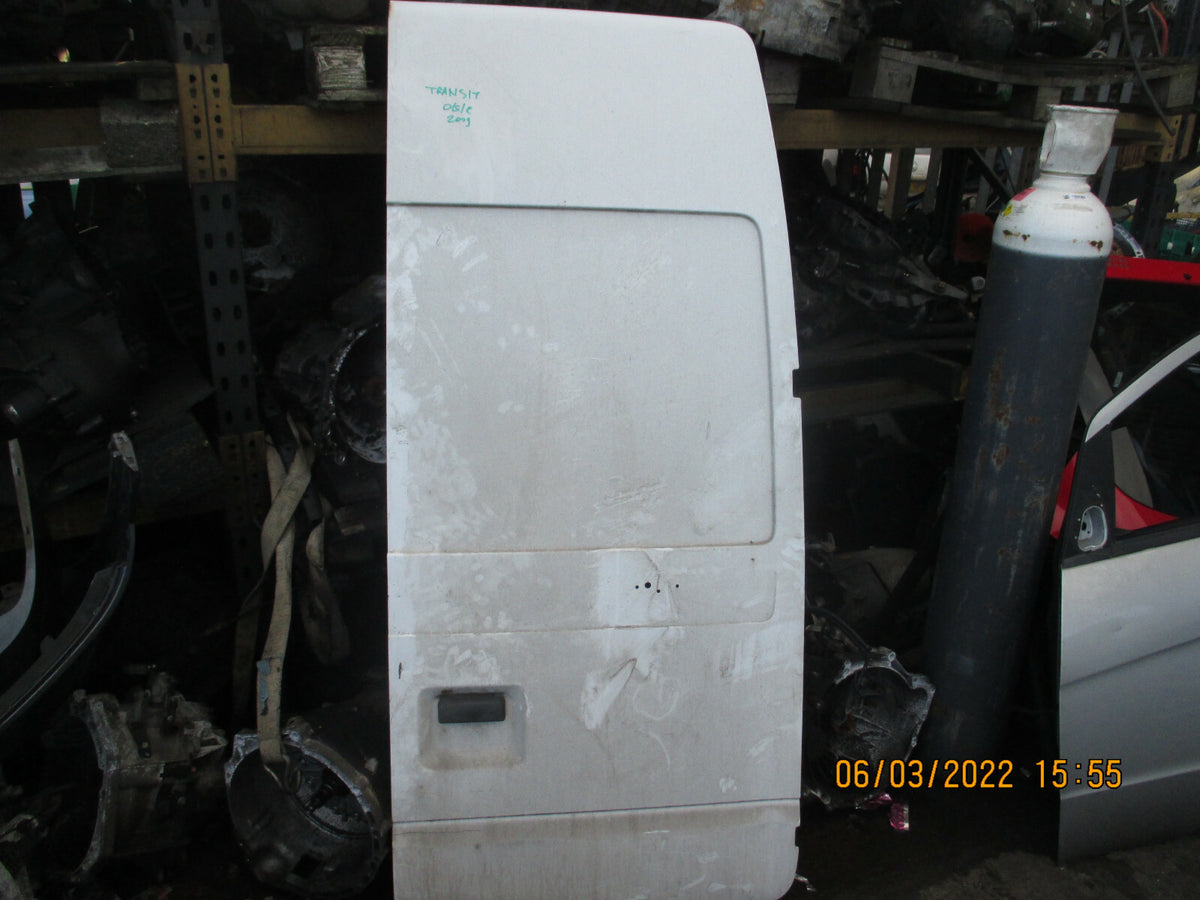 FORD TRANSIT 2009 MK3 OSR REAR DRIVER SIDE COMPLETE DOOR WHITE
