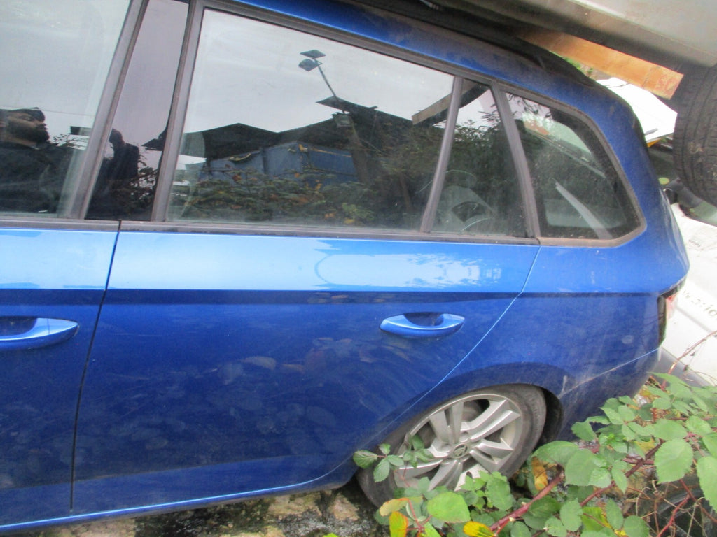 2019 SKODA FABIA MK3 NJ ESTATE NSR PASSENGER SIDE REAR BARE DOOR BLUE