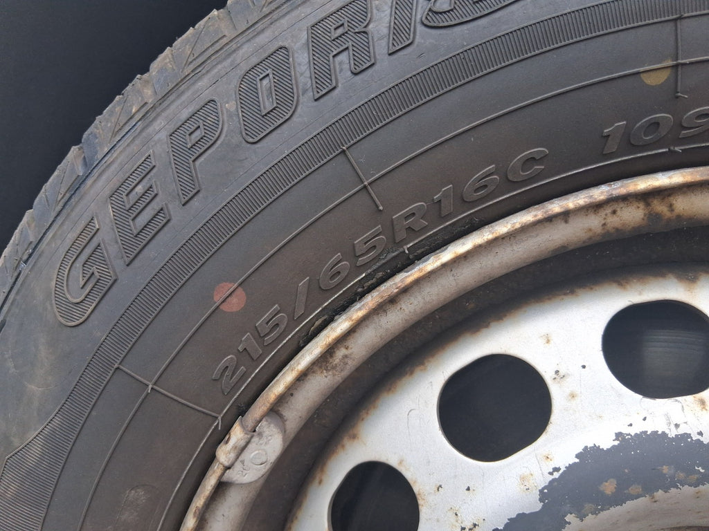 2019 CITROEN DISPATCH VIVARO MK3 16 INCH STEEL WHEEL WITH TYRE 215/65R16C REF 1