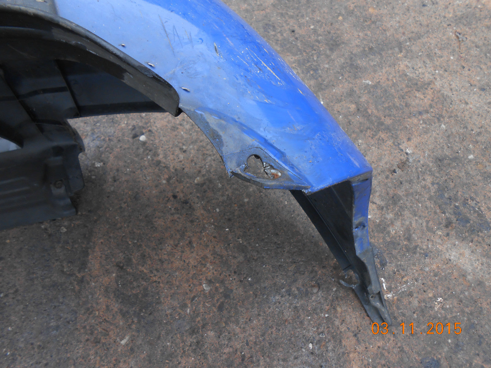 FIAT DOBLO MPV 2004 FRONT BUMPER IN BLUE