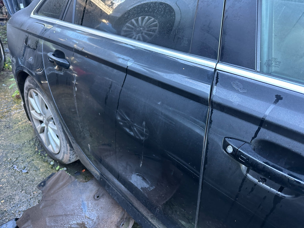 2017 AUDI A6 C7 SALOON OSR DRIVER SIDE REAR DOOR COMPLETE BLACK LY9B