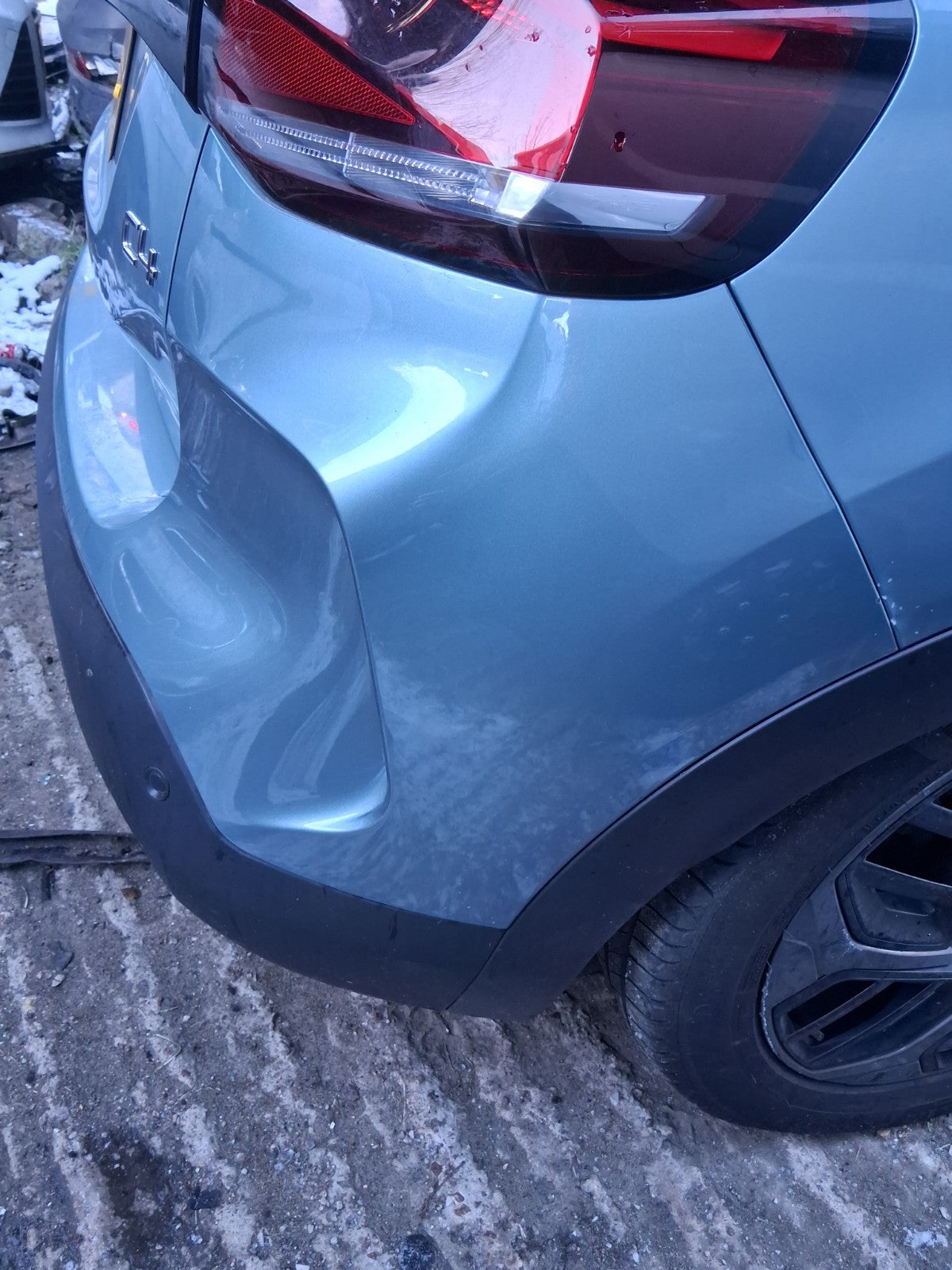 2023 CITROEN C4 MK3 REAR COMPLETE BUMPER WITH PDC SENSORS OLBIA BLUE EQN