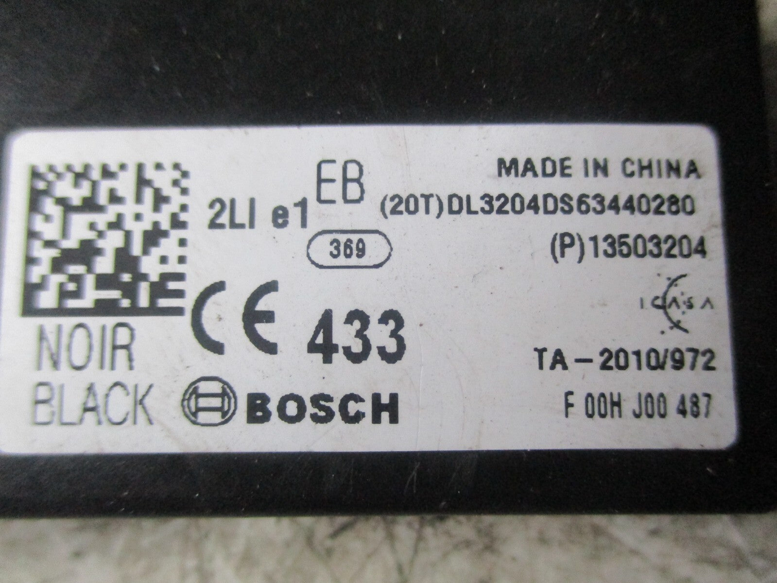 VAUXHALL CORSA E 2017 CENTRAL LOCKING RECEIVER 13503204