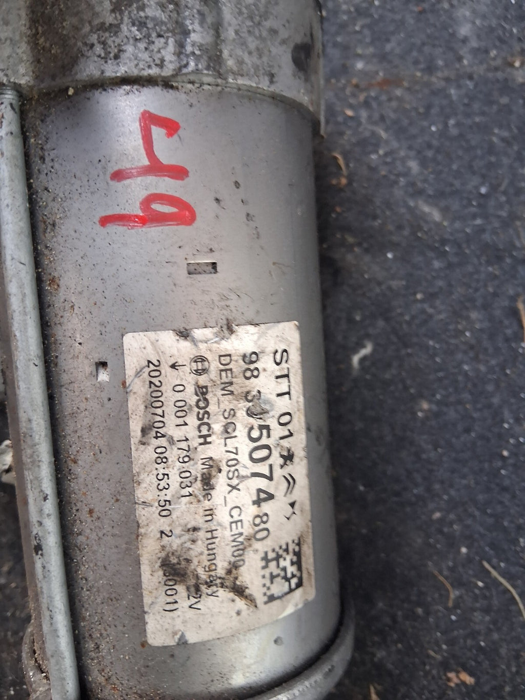 VAUXHALL CROSSLAND X 2020 1.2 PETROL STARTER MOTOR 9830507480