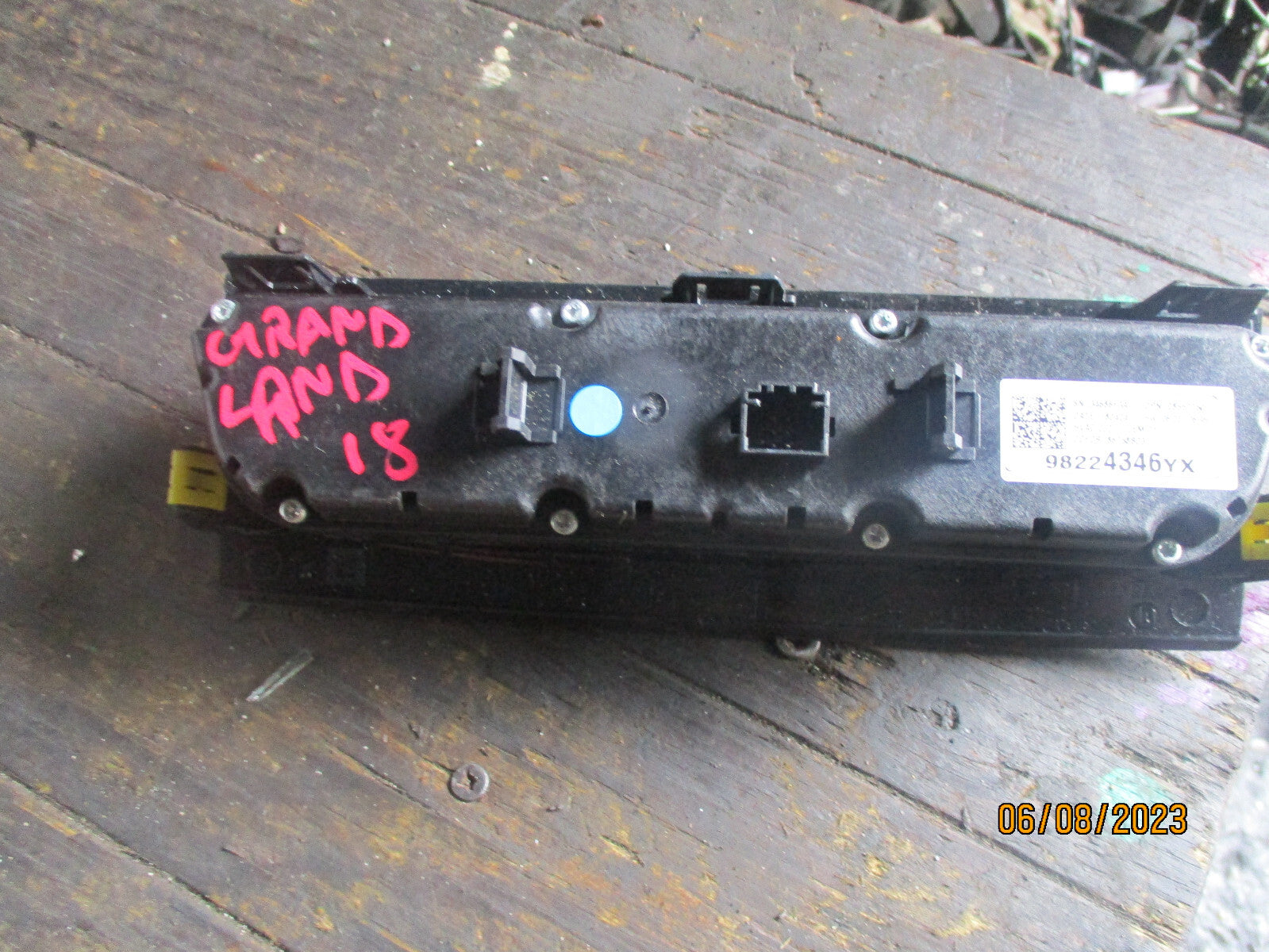 VAUXHALL GRANDLAND X 2018 HEATER CONTROL PANEL UNIT  98224346YX