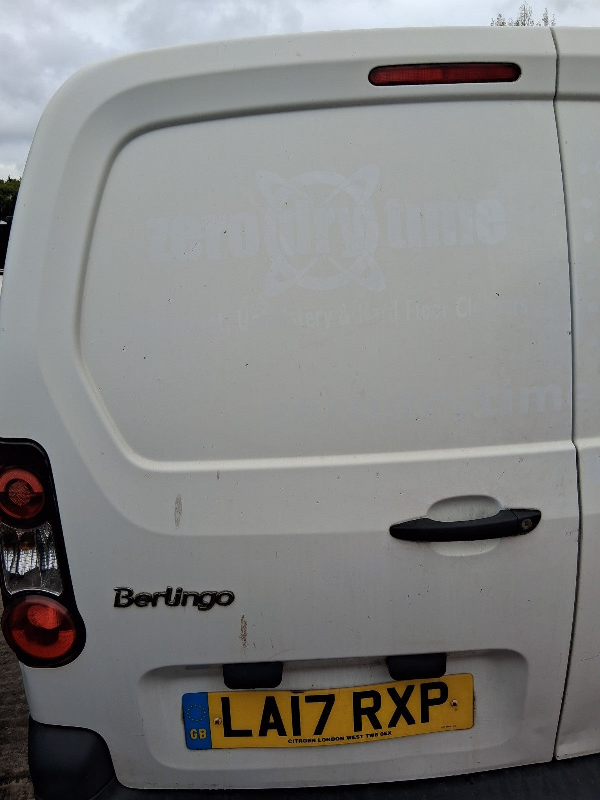 2017 CITROEN BERLINGO MK2 NSR PASSENGER SIDE REAR LEFT COMPLETE DOOR WHITE