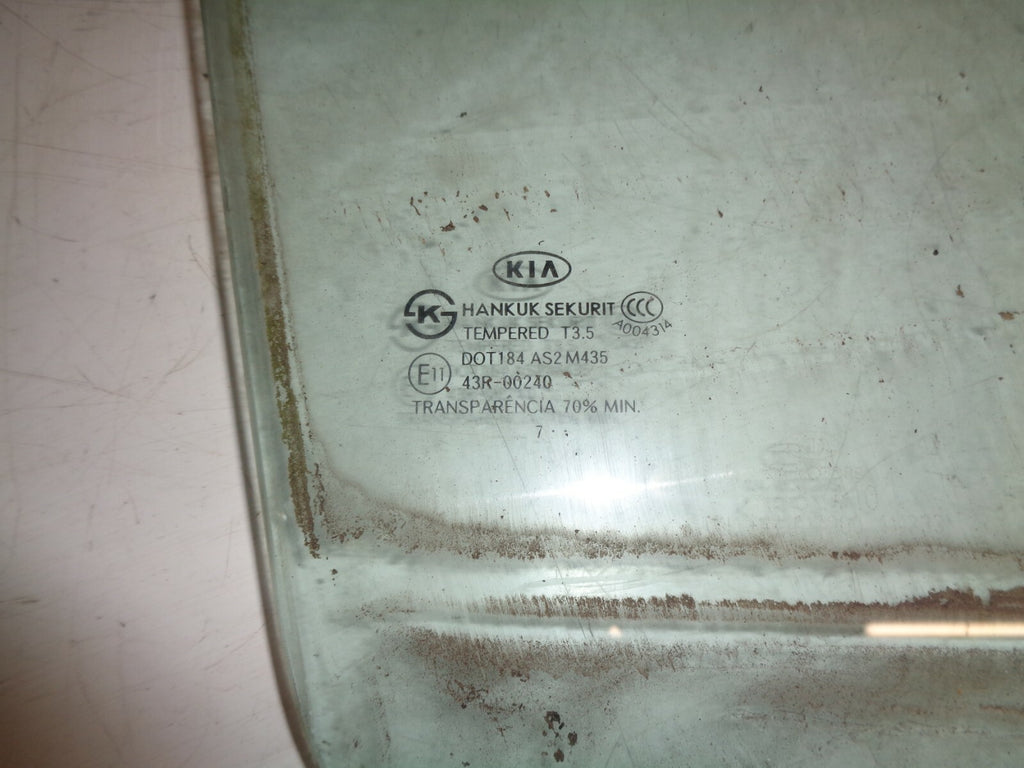 KIA KARENS 2008 OSF DRIVER SIDE FRONT  RIGHT DOOR WINDOW GLASS E1143R00240