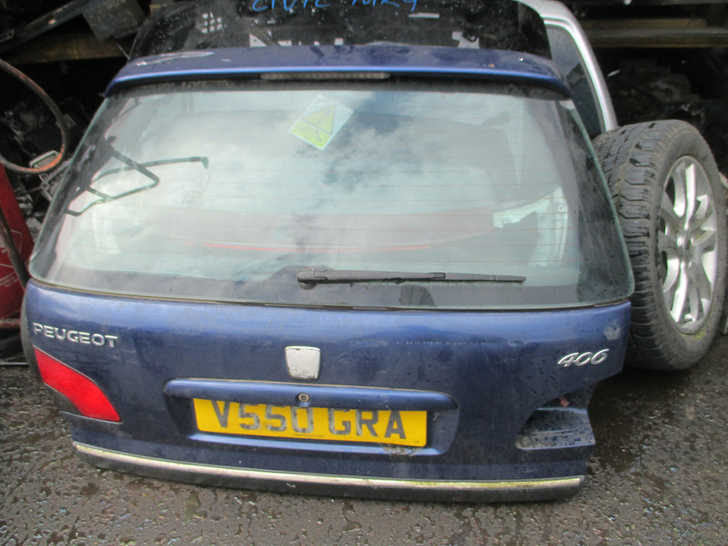 PEUGEOT 406 1996 ESTATE 2.0 DIESEL REAR COMPLETE TAILGATE BOOTLID BLUE
