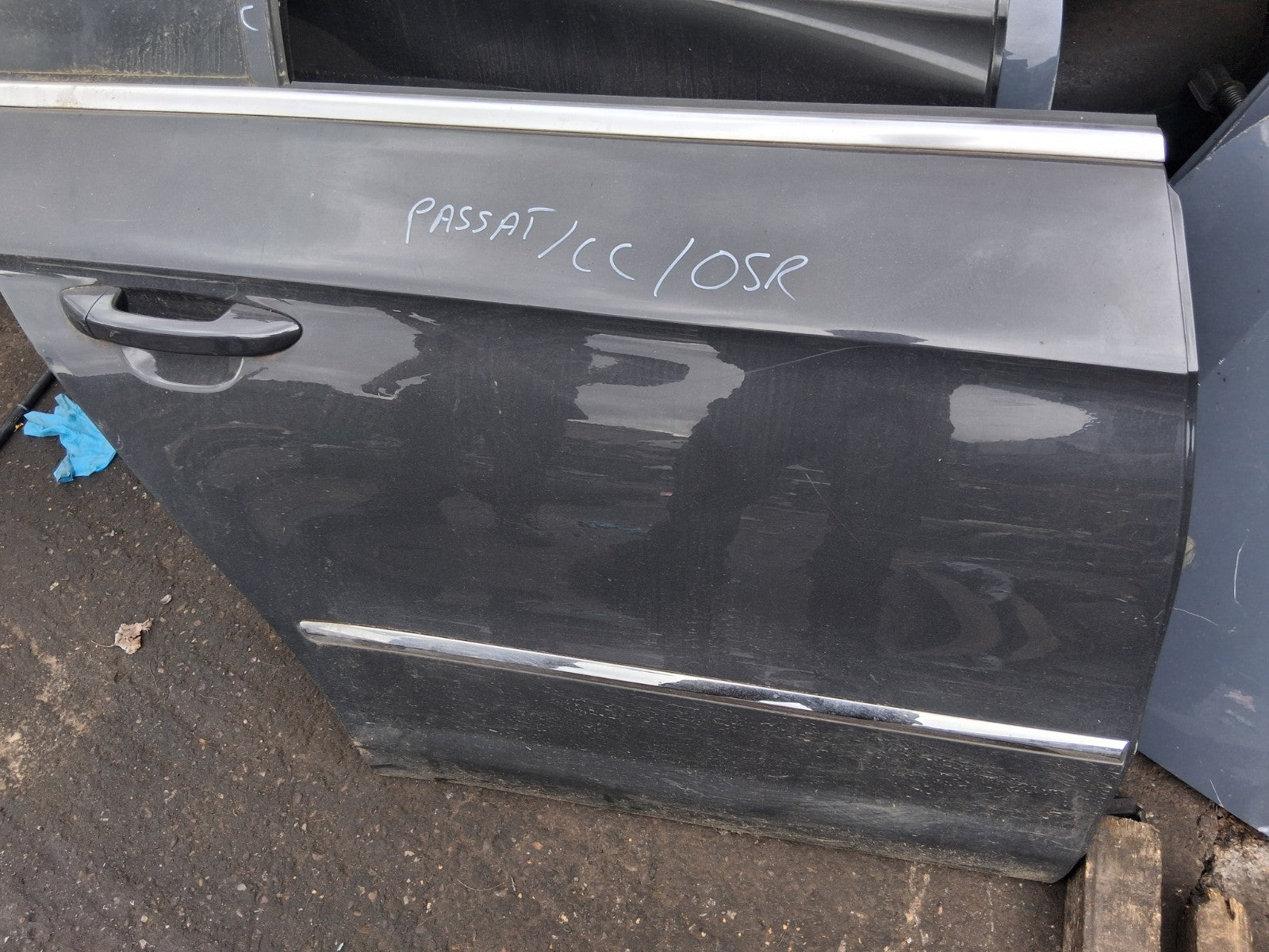 VW VOLKSWAGEN PASSAT CC 2012 OSR DRIVER SIDE REAR DOOR GREY