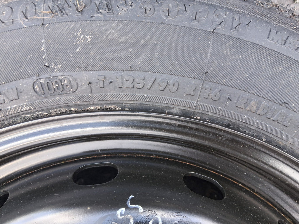 2008 MERCEDES B CLASS W245 16 INCH SPACE SAVER SPARE WHEEL WITH TYRE 125/90R16