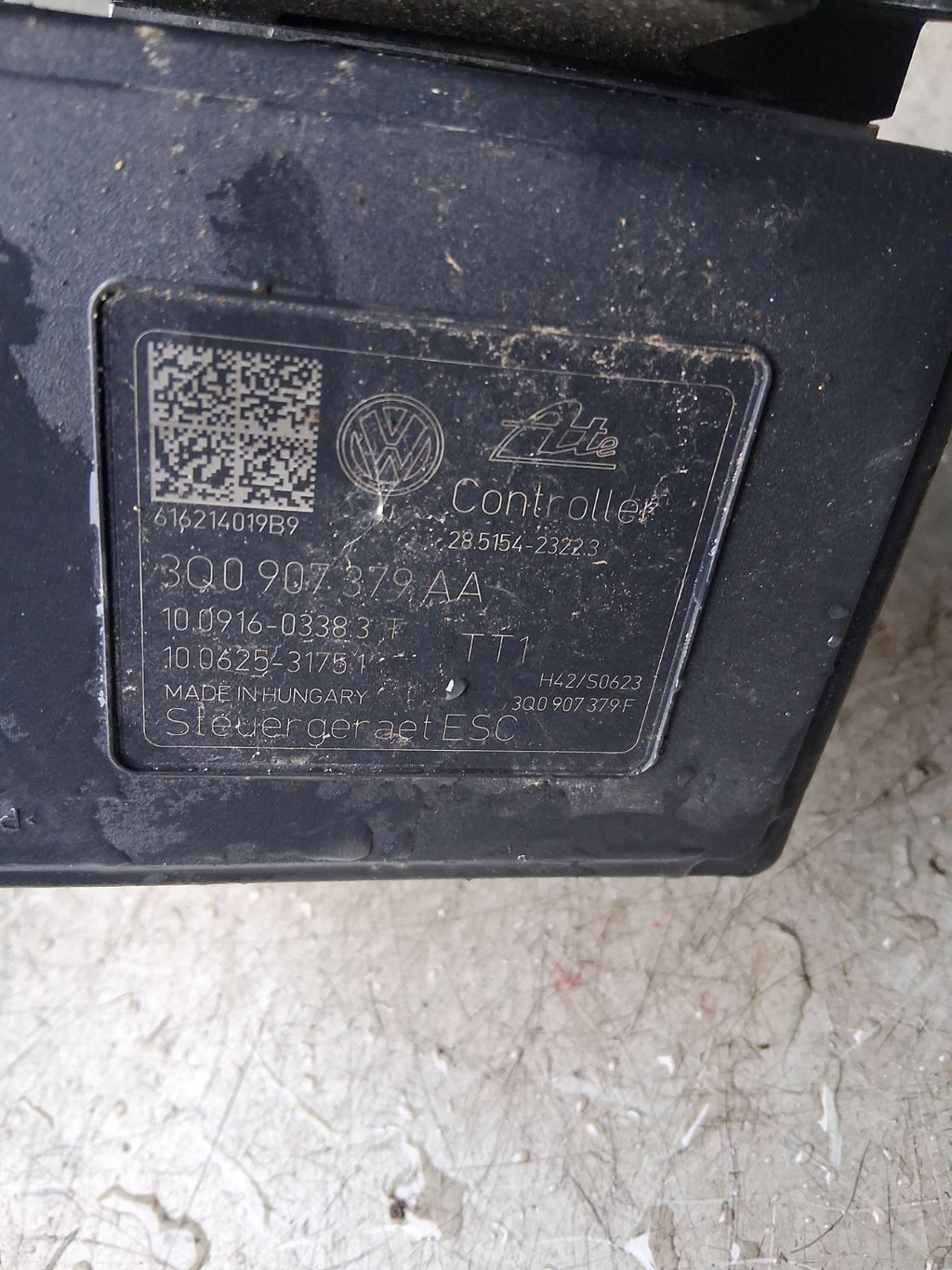 2016 VW VOLKSWAGEN GOL ABS PUMP CONTROL MODULE 3Q0614517AA
