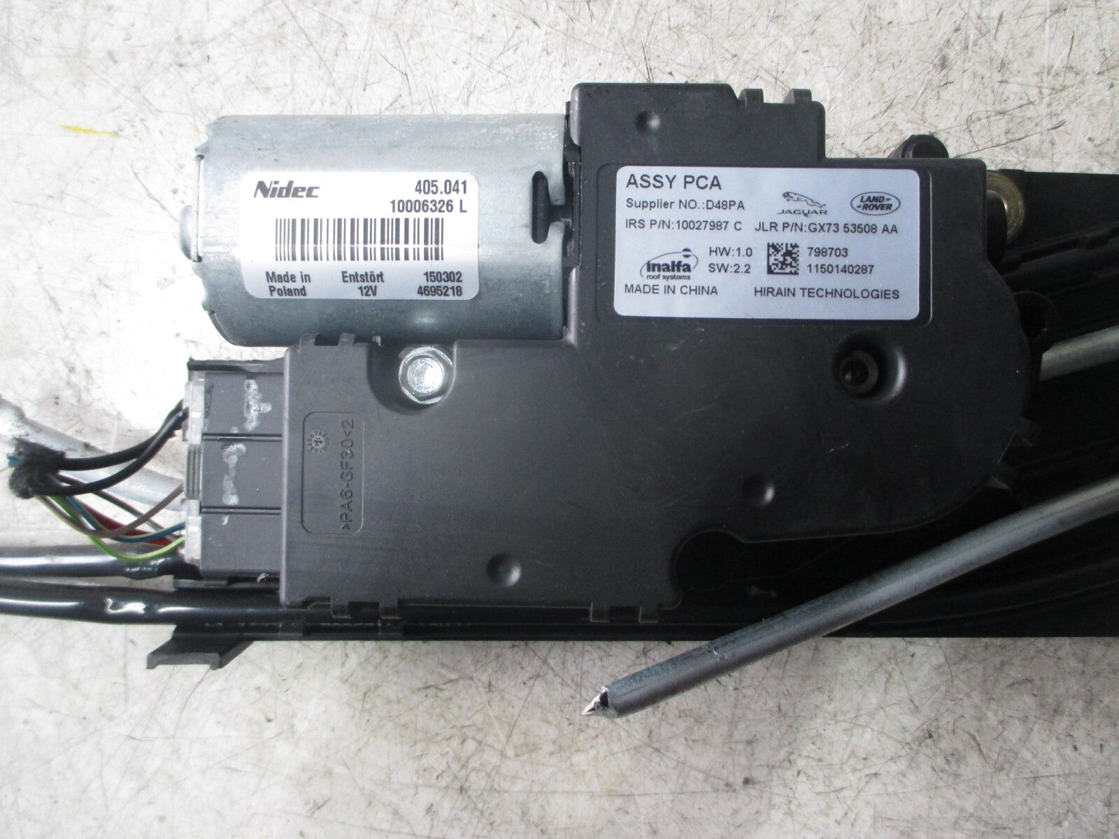 JAGUAR XE X760 2016 PANORAMIC SUNROOF MOTOR GX7353508AA