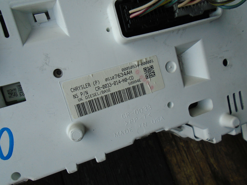 CHRYSLER PT CRUISER 2006 2.2 DIESEL SPEEDOMETR INSTRUMENT CLUSTER 05107634AH