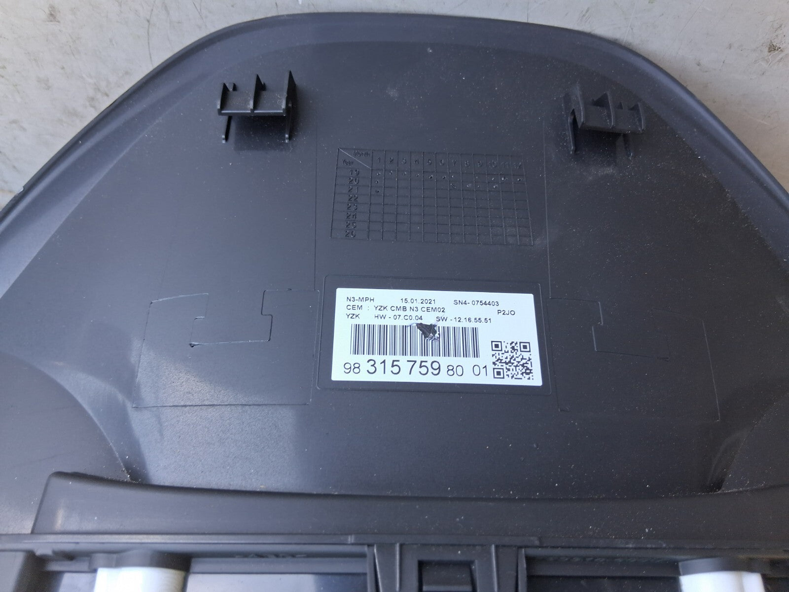 VAUXHALL CORSA F 2021 SPEEDOMETER INSTRUMENT CLUSTER GAUGE 9831575980
