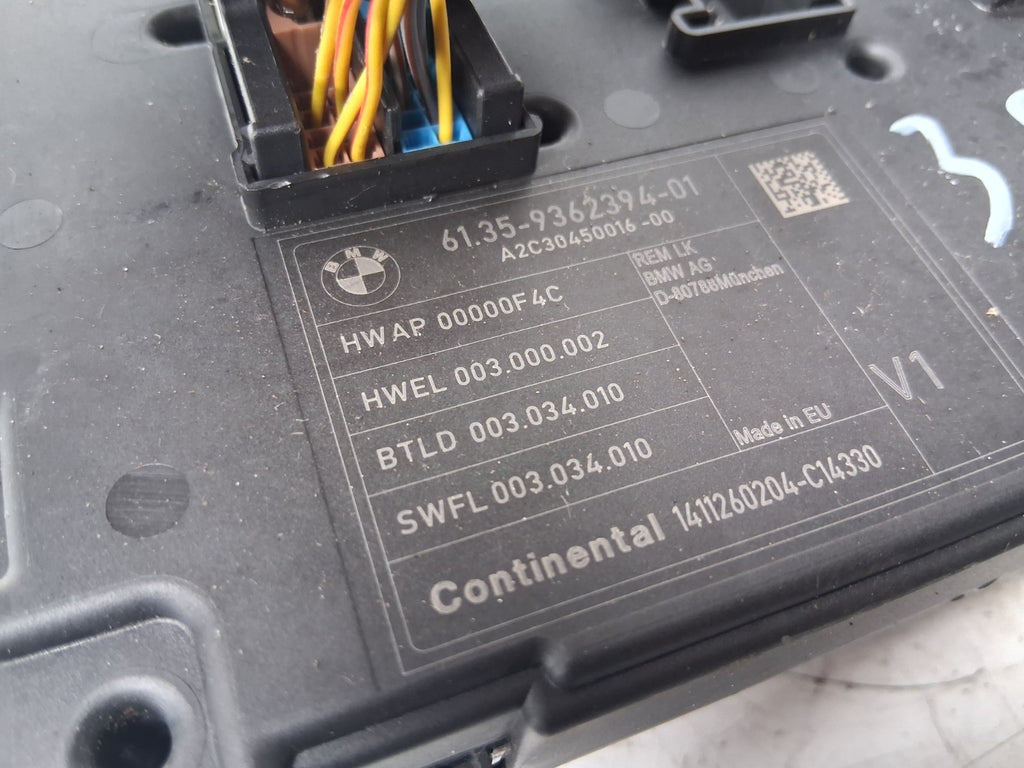 2014 BMW 3 SERIES F31 F30 BCM BODY CONTROL MODULE 9362394