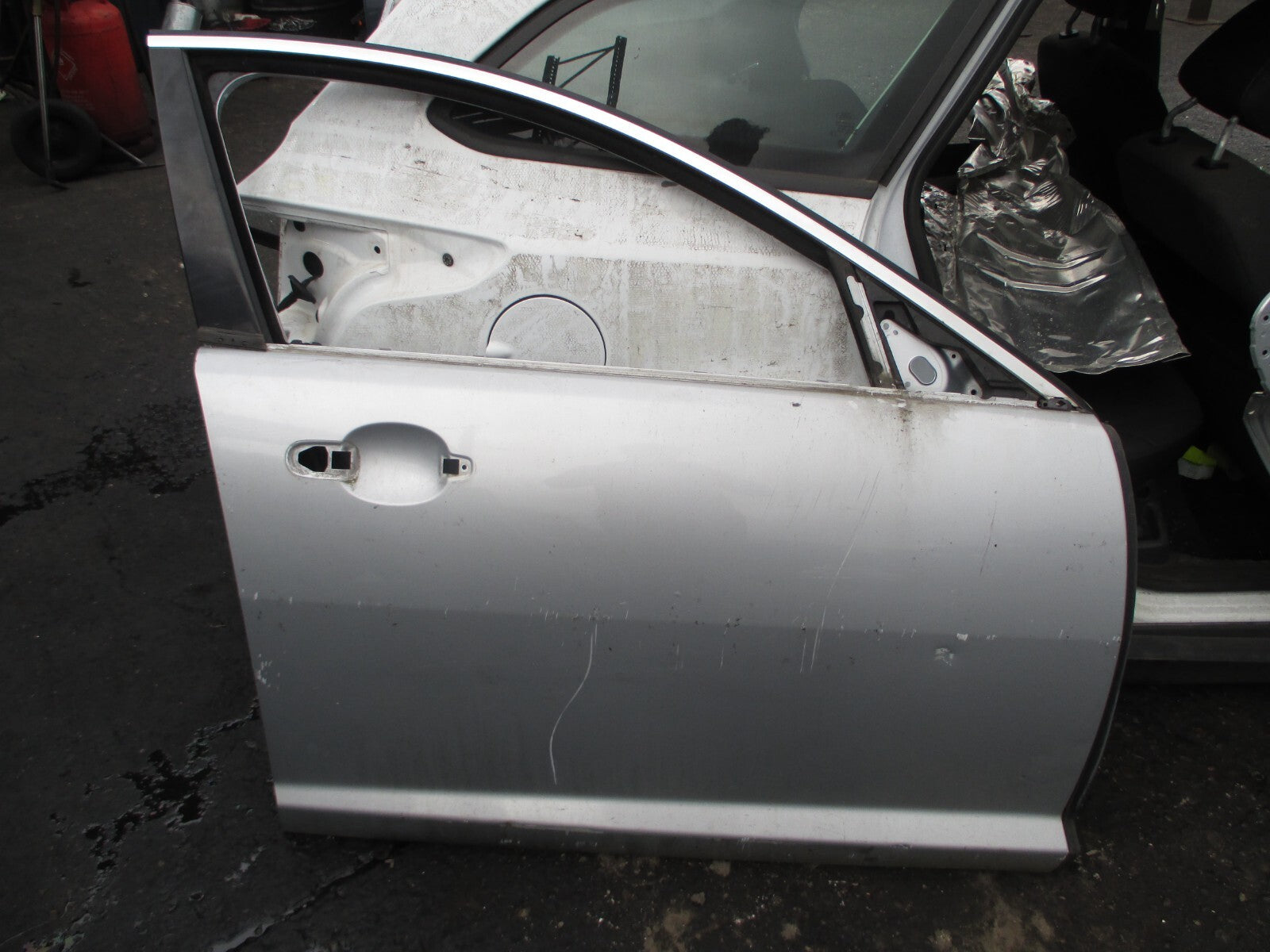 JAGUAR XF X250 2008 OSF DRIVER SIDE FRONT BARE DOOR SILVER