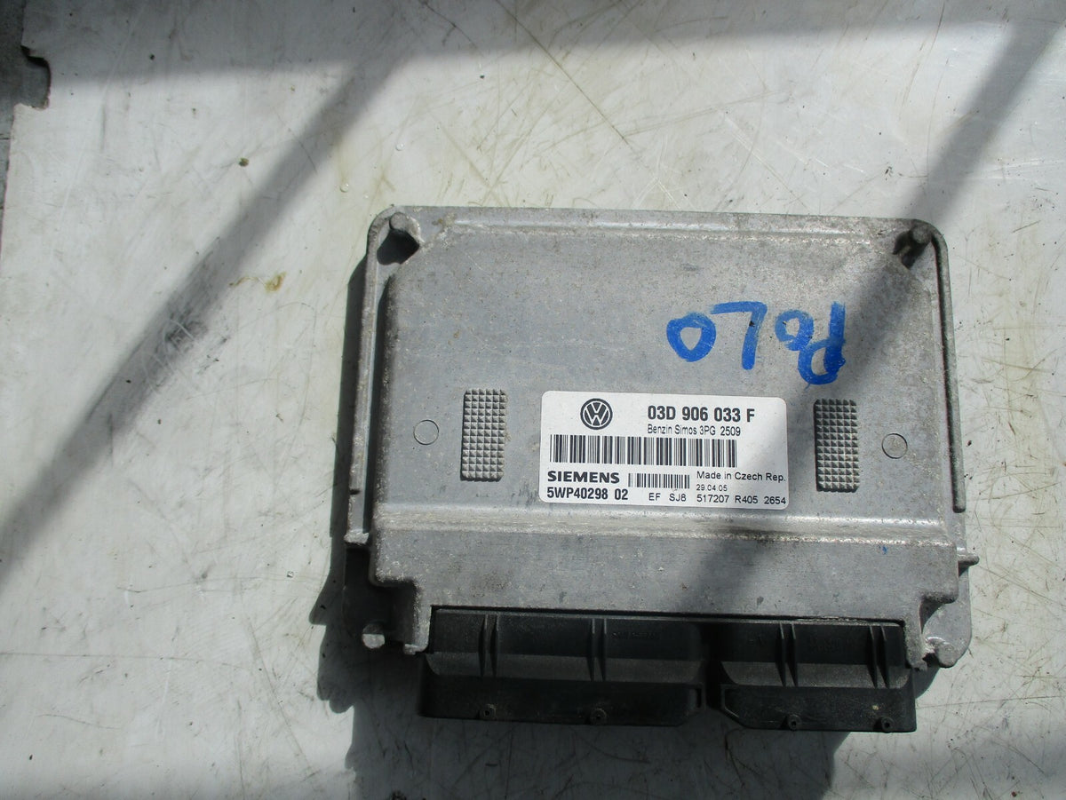 VW VOLKSWAGEN POLO MK4 9N 1.2 PETROL ENGINE CONTROL UNIT ECU MODULE 03D906033F