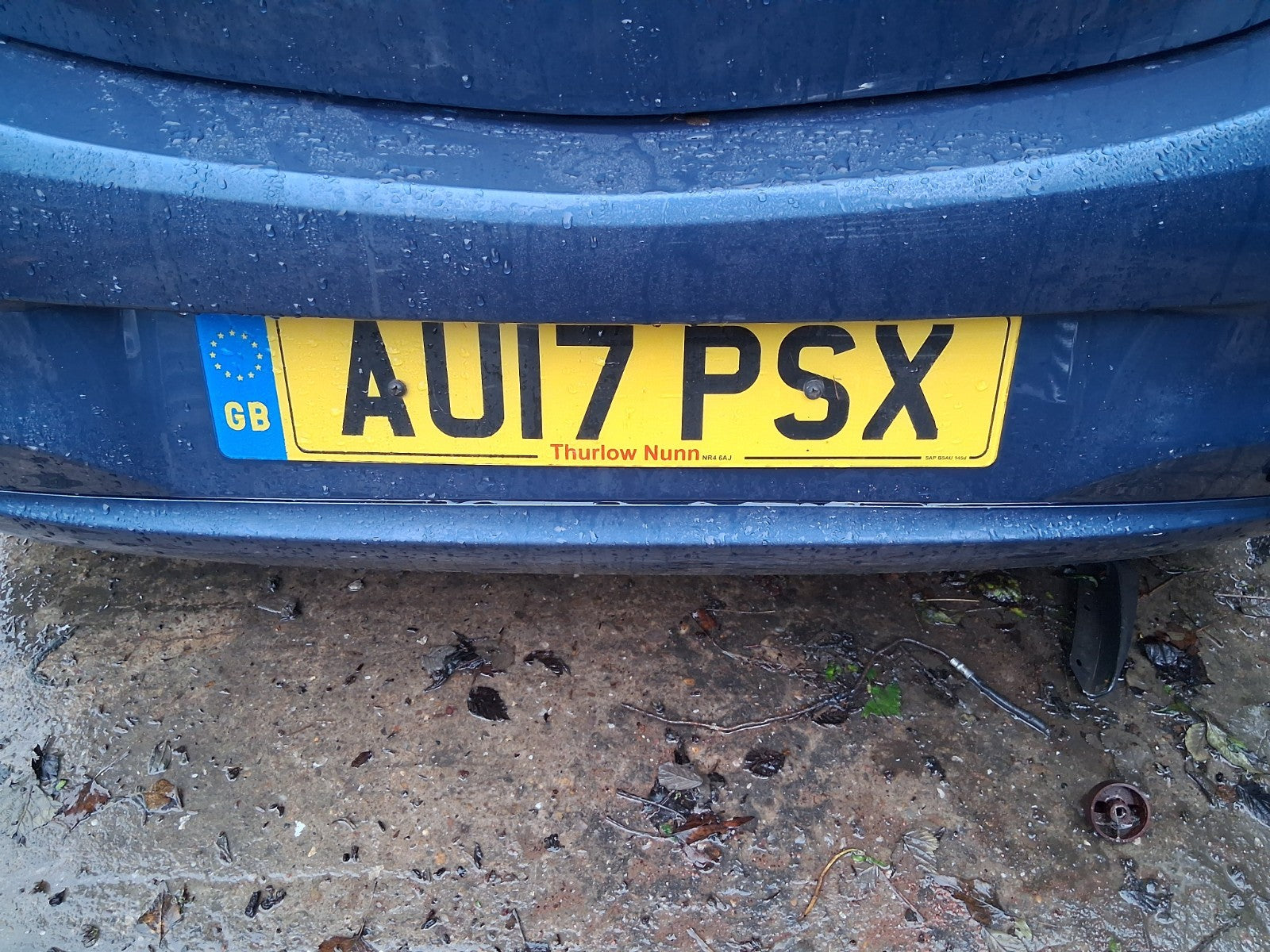 2017 VAUXHALL CORSA E COMPLETE REAR BUMPER DARK SEA BLUE METALLIC Z22W