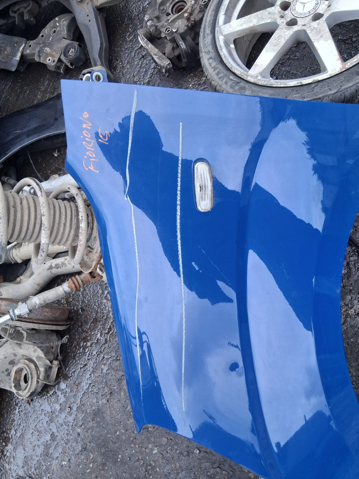 2016 FIAT FIORINO NSF PASSENGER SIDE FRONT LEFT WING PANEL BLUE