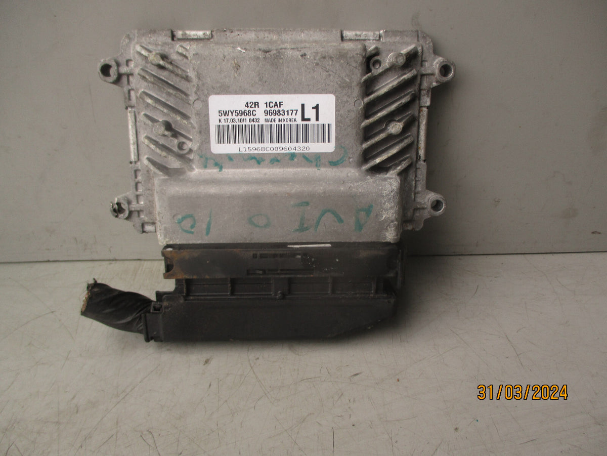 2010 CHEVROLET AVEO 1.2 PETROL ENGINE CONTROL UNIT ECU 96983177